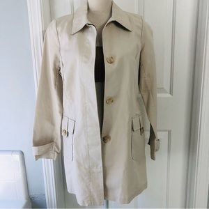 Old navy Brand trench coat women’s Sz M mid length khaki beige